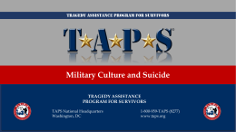 Military Culture and Suicide