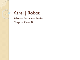 Karel J Robot ch 7-8