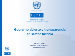 Gobierno abierto y transparencia en sector Justicia. – Alejandra Naser