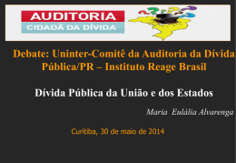 “Dívida Pública da União e dos Estados” – Eulalia Alvarenga – Uninter