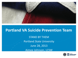Portland VA Suicide Prevention Team