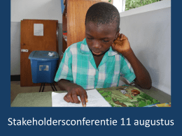 PowerPoint presentatie van de stakeholdersconferentie