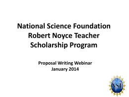 MSP - The Robert Noyce Scholarship Program