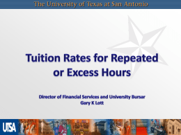Tuition Rates for Repeated or Excess Hours