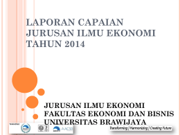 capaian keuangan anggaran 2014 - Fakultas Ekonomi dan Bisnis