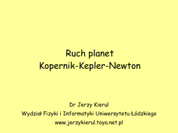 Ruch planet Kopernik-Kepler-Newton