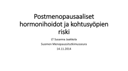 Susanna Jaakkola - Suomen Menopaussitutkimusseura