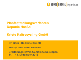 Dr. Ermel GmbH - Deponie Haaßel