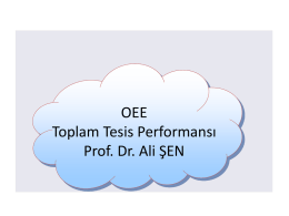 OEE - Prof. Dr. Ali Şen`in Resmî Web Sitesi