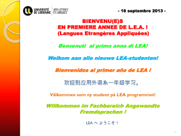 16 septembre 2013 - Arts, Lettres et langues - Metz