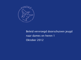 Presentatie trainingsopbouw seizoen 2012/2013 jeugd 15