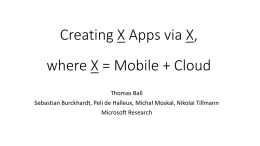 Programming Mobile + Cloud