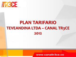 Plan tarifario 2012