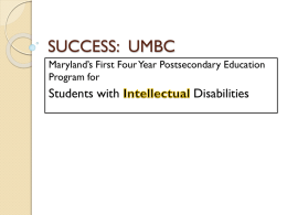 SUCCESS: UMBC - Maryland Transitioning Youth