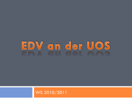 Einführung in die EDV an der UOS