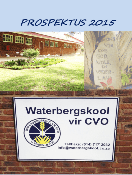 prospektus 2015 - Waterbergskool