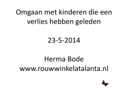 Powerpoint presentatie Verlies bij kinderen