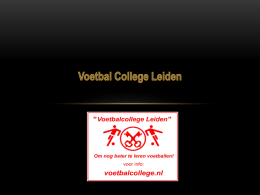 spreekbeurt - Voetbalcollege Leiden