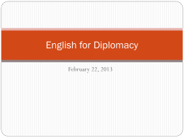 English for Diplomacy
