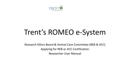 How to use ROMEO online forms