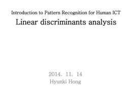 Linear discriminants analysis