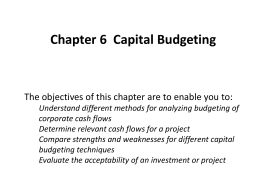 6. Capital Budgeting