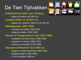 Powerpoint met 10 tijdvakken in het kort
