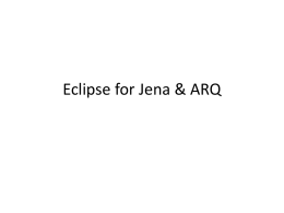 Eclipse for Jena & Arq