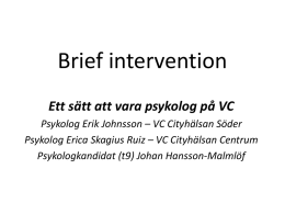 Brief intervention - Psykologprogrammet