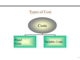 Total Fixed cost