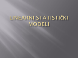Linearni statisti*ki modeli