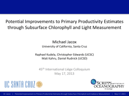 Controls on Primary Productivity and its Measurement in Coastal
