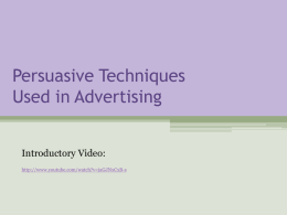 Persuasive Techniques - C