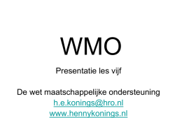 WMO-deeltijd presentatie les 5