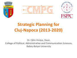 Strategic Planning for Cluj-Napoca (2013-2020