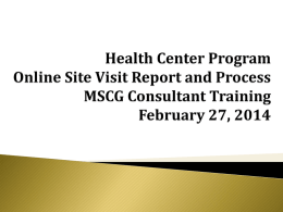 Prepare TA Site Visit Report contd.