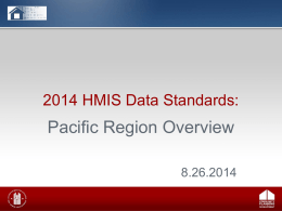 2014 HMIS Data Standards