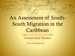 An Assessment of South-South Migration in the Caribbean