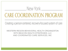 Power Point Presentation - New York Care Coordination Program