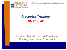 Preceptor Training for RN-BSN