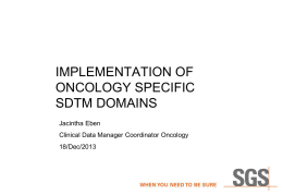 03-Oncology specific SDTM domains - Eben - GUF