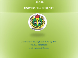 PROFIL UNIV 2013 - LP2M UNIVERSITAS PGRI NTT