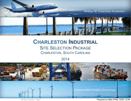 the August 2014 Charleston Industrial Site Selection