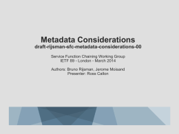 Metadata - IETF Tools
