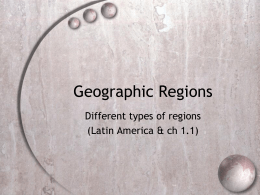 Geographic Regions