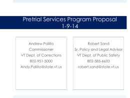 Proposal for Statewide Pretrial Services