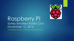Presentation about Raspberry Pi