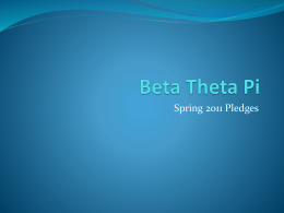 Meet Alpha Xi, our current pledge class - Beta Theta Pi