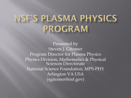 Plasma Physics program