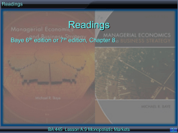 A.9 Monopolistic Markets